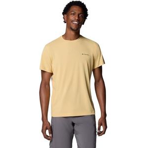 Columbia Men's Zero Rules Light Short Sleeve Crew, Technical Short Sleeve T-Shirt, Sand Dune, XXL