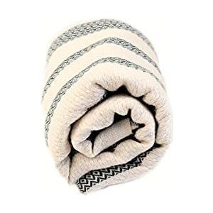 Bonamaison 100% katoenen peshtemal, Turkse handdoek, Fouta Peshtemal hamamdoek, strand- en badhanddoek, lichtgewicht, zacht en absorberend, 90x180 cm
