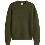 Regular fit gebreide pullover van een mix van katoen en wol