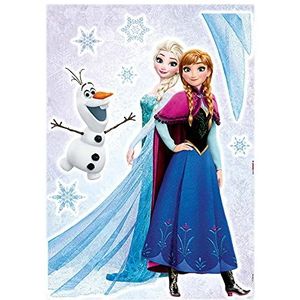 Komar - Disney - Deco-sticker FROZEN SISTERS - 50 x 70 cm - Muurtattoo, Muurstickers, muurfoto, ijskoningin, Elsa, Anna, Olaf - 14046h