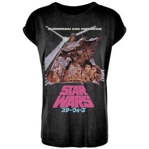 Recovered Star Wars Darth Vader zwart dames vriendje T-shirt, Veelkleurig, L