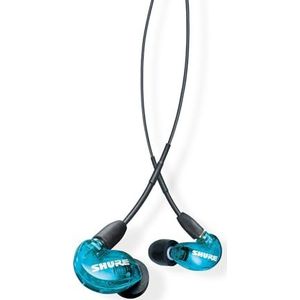 Shure SE215 bedrade oordopjes - geluidsisolerend, helder geluid, diepe bas, veilige pasvorm - blauw