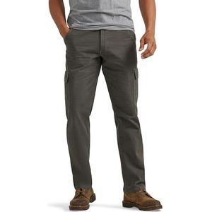 Wrangler Authentics Cargobroek Logan met relaxte pasvorm van keperstof voor heren, Olijfdrab, 32W / 34L