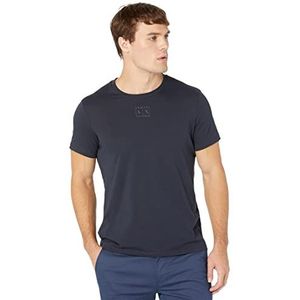 Armani Exchange Heren Lines-logo, nauwsluitend T-shirt, navy, L