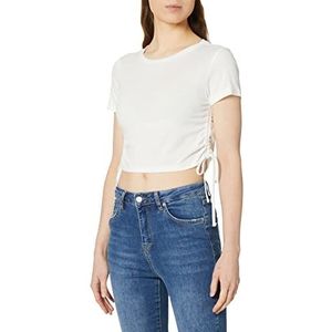 Koton T-shirt met korte mouwen voor dames, Off White (001), M