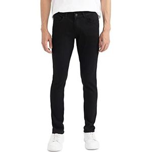 DeFacto Jeansbroek voor heren heren denim broek (Black,27-30), zwart, 27W x 30L