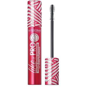 Deborah Milano Like a Pro Mascara met hyaluronzuur, extension-effect met hyaluronzuur met hydraterende eigenschappen, 13 ml