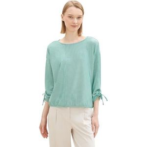 TOM TAILOR Denim T-shirt voor dames, 35946 - Small Green White Stripe, XS