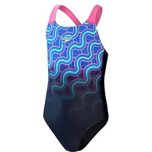 Speedo Splashback-badpak voor meisjes met digitale plaatsing