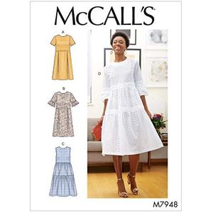 McCalls -M7948E5 Misses' Jurken, WIT