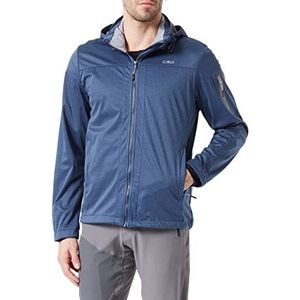 CMP Lichtgewicht, winddicht en waterdicht, softshell-melange jas WP 8.000, Han, B.Blue Mel.-CEMENTO, 60