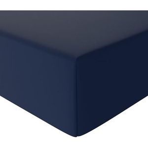 AmazonBasics Hoeslaken, microvezel, marineblauw, 140 x 200 x 30 cm