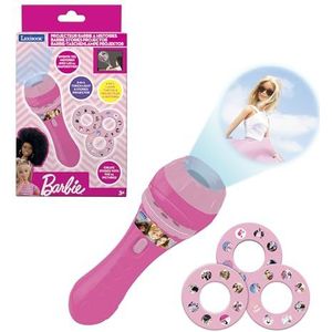 Lexibook - Barbie - Verhalenprojector, Barbiezaklamp en projector met 3 schijven, 24 afbeeldingen, maak je eigen verhalen, LTC050BB