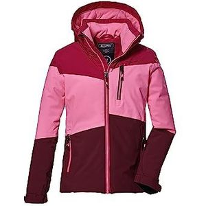 killtec Meisjes Functionele jas met capuchon en sneeuwvanger/outdoorjas is waterdicht KOW 170 GRLS JCKT, pink, 176, 40927-000