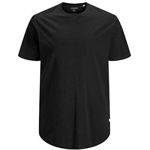 JACK & JONES Heren Basic T-Shirt Plus Size | Ronde hals Korte Mouw Shirt | Grote maten Shortsleeve JJENOA, zwart, 6XL