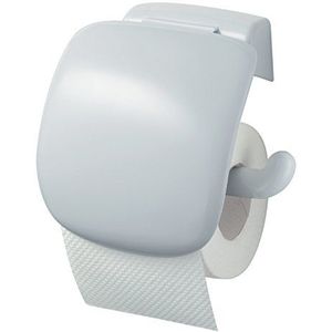 Haceka toiletrolhouder Uno met deksel, Zilver, 15 x 15 x 9 cm