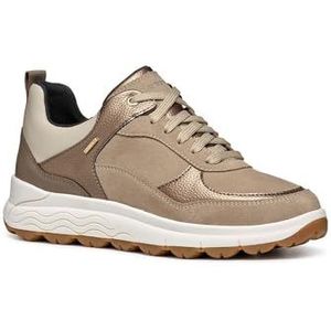 Geox D Spherica 4x4 B ABX Sneakers voor dames, Lt Taupe, 39 EU