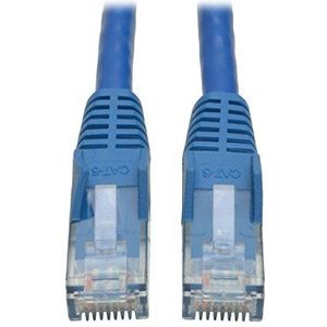 Eaton Cat6 Gigabit Snagless gegoten UTP Patch Ethernet-kabel, RJ45 man-naar-mannelijke kabel, blauw, 1,5 meter (N201-005-BL)