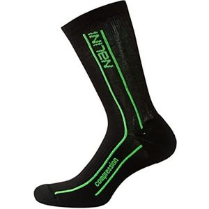 Nalini 02303101116E000.33 BLACK COMPRESSION sokken zwart/groen maat M