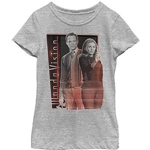 Marvel Girl's Girl's Short Sleeve Classic Fit T-shirt, Heather Grey, XS