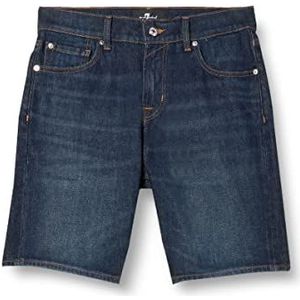 7 For All Mankind Heren JSSRC100 Denim Shorts, Dark Blue, Regular, Dark Blue, 36