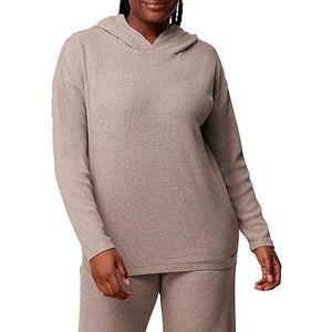 Triumph Dames Thermal Mywear Hoodie Pajama Top, Light Grey Melange, 38