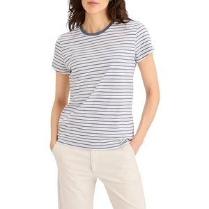 Dockers Women's Tees Ss Favorite Tee, Folkstone Gray Stripe, L