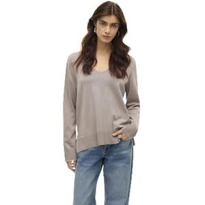 VERO MODA VMSILJE LS V-hals pullover GA NOOS, maansteen, XS