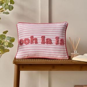 Catherine Lansfield Oh La La Tufted Stripe 30x40cm Kussen Roze