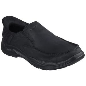 Skechers Men's Arch Fit Motley-Milo Slip-On, BBK (Black/Black), 8 X-Wide