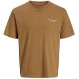 JACK & JONES Shirt 'Blachad'  bruin / wit