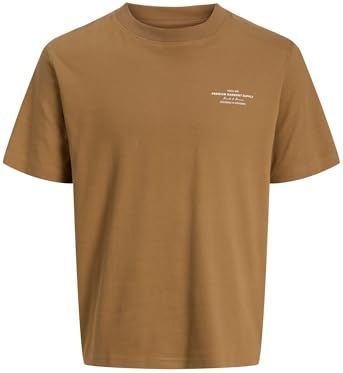 JACK & JONES Shirt 'Blachad'  bruin / wit