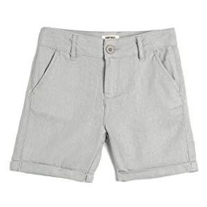 Koton Boys's Linen Shorts met trekkoord en zakken, grijs (031), 4-5 Jaar