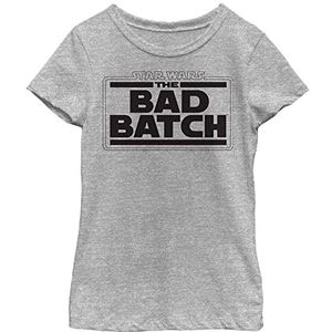 Star Wars Meisjes korte mouw Classic Fit T-shirt, Heather Grey, 128 cm