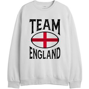 Republic Of California Team England UXREPCZSW047 Sweatshirt voor heren, wit, maat M, Wit, M