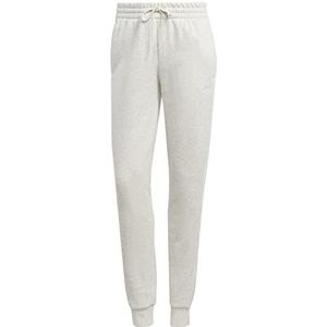 adidas - Essentials Fleece 3-Stripes - Sportbroek - Off White/White - Conische Snit, Zachte Stof, Elastische Tailleband