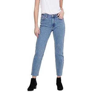 ONLY Onlemily Hw St Raw Crop Ank Mae06 Noos Jeans voor dames, lichtblauw denim, 30W 34L EU, blauw (light blue denim), 30