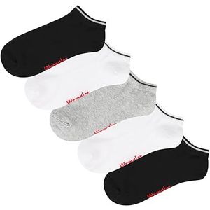 Wrangler Tennent Trainer Liner Socks (5 stuks) voor heren, Wit, 43-46