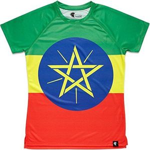 hoopoe running apparel Ethiopian Athletics T-shirt voor dames, korte mouwen, hardlopen, fitnessstudio #AdisaBeba