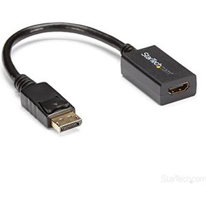 StarTech.com DisplayPort naar HDMI Adapter, DP 1.2 naar HDMI Video Converter 1080p, DP naar HDMI Monitor/Display Kabel Adapter Dongle, Passieve DP naar HDMI Adapter, Latching DP Connector (DP2HDMI2)