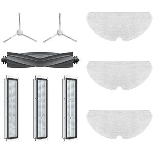Dreame D10s Robot Stofzuiger Accessoireset, inclusief 2X zijborstels, 3X stoffilters, 3X dweildoeken, 1x hoofdborstel, originele accessoires van dreame.