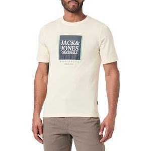 JACK & JONES JORLAFAYETTE Box Tee SS Crew Neck, Botercrème., S