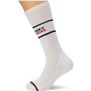 Tommy Hilfiger Unisex Crew Sock (verpakking van 2 stuks), wit, 43 EU