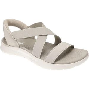 Skechers Women's GO Walk Flex Sandal-Glimmer Up Hands Free Slip-ins, Taupe, 7