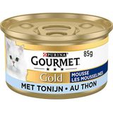 Gourmet Gold Mousse Kattenvoer, Natvoer met Tonijn - 24x85g - (24 blikjes; 2,04kg)