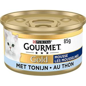 Gourmet Gold Mousse Kattenvoer, Natvoer met Tonijn - 24x85g - (24 blikjes; 2,04kg)