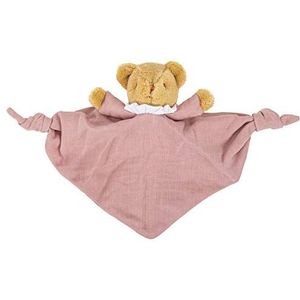 Trousselier - Teddybeer driehoek - 20 cm - Rammelaar - Ideaal geboortegeschenk - Machine Wasbaar - Biologisch Coton - Oud Roze - 2 tellen