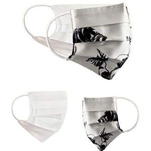 BaF Community-maskers Set van 2 stuks Unisex geïmproviseerd masker Omkeerbaar mondbeschermingsmasker Mond- en neusbescherming Omkeerbaar masker met motief katoen BCI Wasbaar