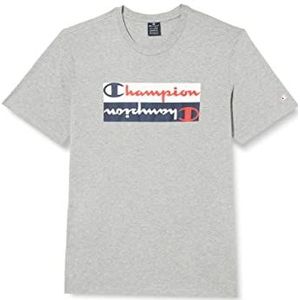 Champion Legacy Graphic Shop Authentic Mirror Logo S/S T-shirt, grijs melange, L voor heren