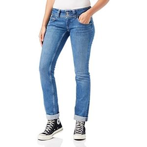 Pepe Jeans Dames Venus Jeans Regular Fit Lage Taille Authentiek Touw, Blauw (Denim-vs3), 31W / 32L